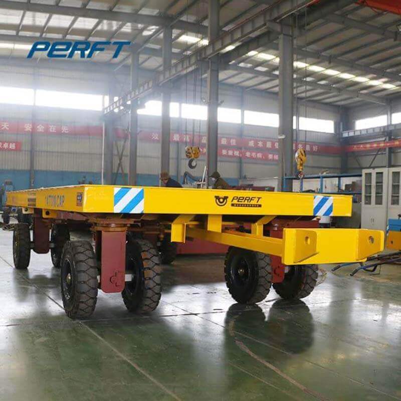 industrial motorized material handling cart with flat tread 